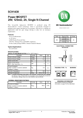 SCH1430-TL-W Datasheet PDF ON Semiconductor
