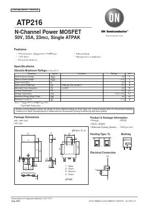 ATP216-TL-H Datasheet PDF ON Semiconductor