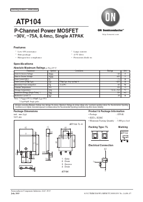 ATP104 Datasheet PDF ON Semiconductor