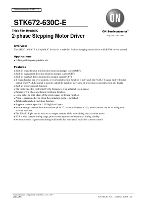 STK672-630C-E Datasheet PDF ON Semiconductor