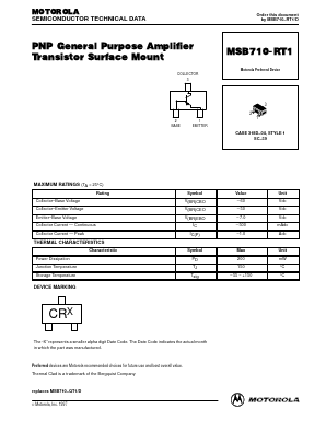 MSB710-RT2 Datasheet PDF ON Semiconductor