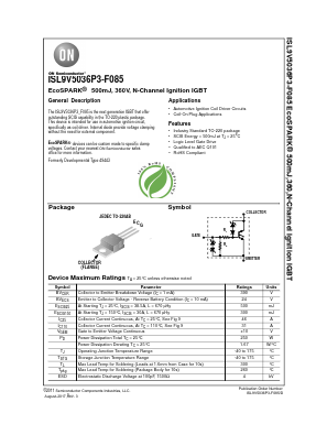 ISL9V5036P3-F085 Datasheet PDF ON Semiconductor