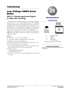 74LVC244A Datasheet PDF ON Semiconductor