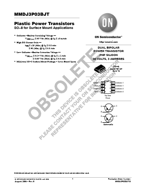 MMDJ3P03BJT Datasheet PDF ON Semiconductor