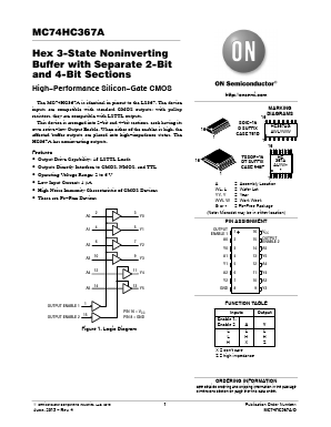 MC74HC367ADG Datasheet PDF ON Semiconductor