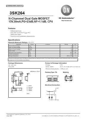 3SK264-5-TG-E Datasheet PDF ON Semiconductor