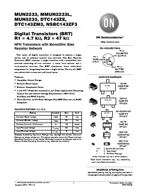 MUN2233 Datasheet PDF ON Semiconductor