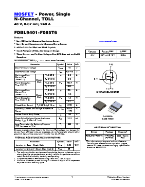 FDBL9401-F085T6 Datasheet PDF ON Semiconductor