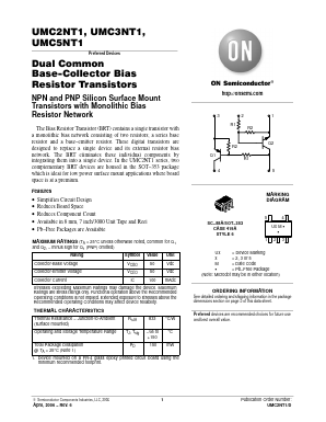 UMC3NT2G Datasheet PDF ON Semiconductor