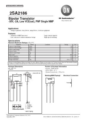 A2186 Datasheet PDF ON Semiconductor