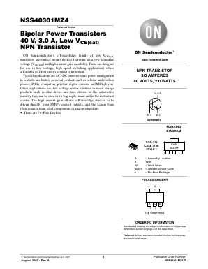 NSS40301MZ4T3G Datasheet PDF ON Semiconductor