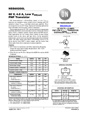 NSS60200LT1G Datasheet PDF ON Semiconductor