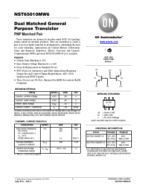 NST65010MW6 Datasheet PDF ON Semiconductor