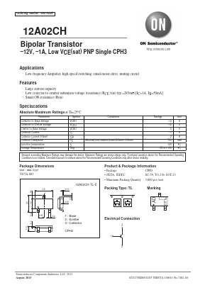 12A02CH Datasheet PDF ON Semiconductor
