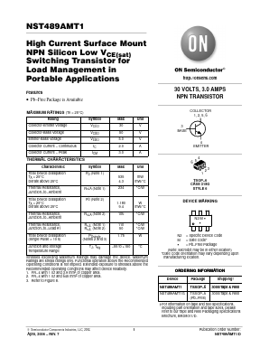 NST489AMT1G Datasheet PDF ON Semiconductor