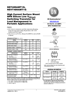 NST489AMT1G Datasheet PDF ON Semiconductor