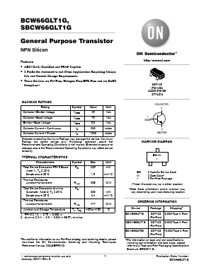 BCW66GLT1G Datasheet PDF ON Semiconductor