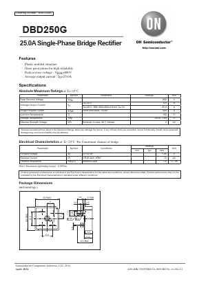 DBD250G Datasheet PDF ON Semiconductor