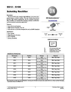 SS16 Datasheet PDF ON Semiconductor