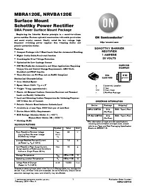 MBRA120E Datasheet PDF ON Semiconductor