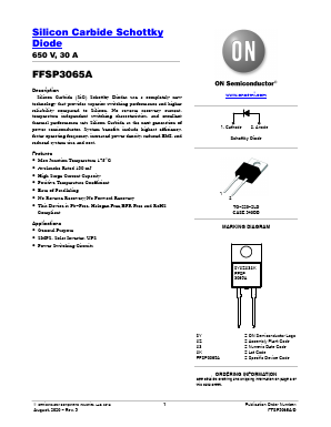 FFSP3065A Datasheet PDF ON Semiconductor