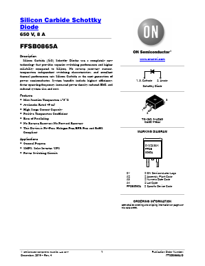 FFSB0865A Datasheet PDF ON Semiconductor