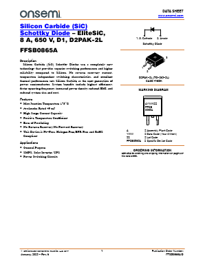 FFSB0865A Datasheet PDF ON Semiconductor