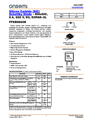 FFSB0865B Datasheet PDF ON Semiconductor