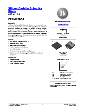 FFSM1265A Datasheet PDF ON Semiconductor