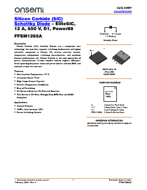 FFSM1265A Datasheet PDF ON Semiconductor