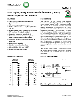 CAT5411WI50 Datasheet PDF ON Semiconductor