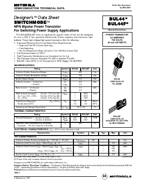 BUL44F Datasheet PDF ON Semiconductor