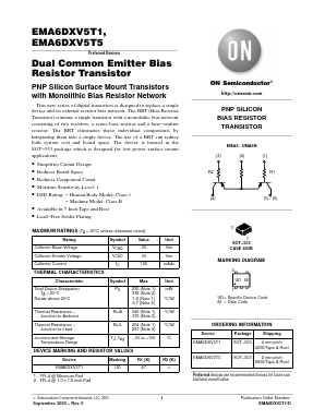 EMA6DXV5T1 Datasheet PDF ON Semiconductor