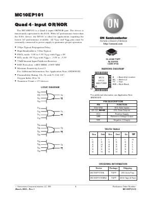 MC10EP101FAR2 Datasheet PDF ON Semiconductor