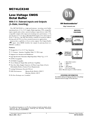 MC74LCX240_06 Datasheet PDF ON Semiconductor