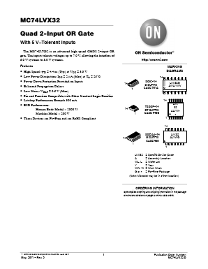 MC74LVX32 Datasheet PDF ON Semiconductor