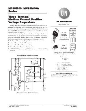 MC78M15BDTRK Datasheet PDF ON Semiconductor
