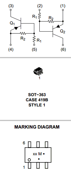 MUN5111DW1T1 Datasheet PDF ON Semiconductor