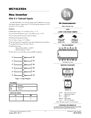 MC74LVX04 Datasheet PDF ON Semiconductor