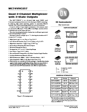 MC74VHC257 Datasheet PDF ON Semiconductor