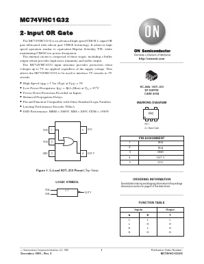 MC74VHC1G32 Datasheet PDF ON Semiconductor