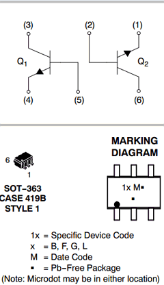 BC846BDW1T1G Datasheet PDF ON Semiconductor