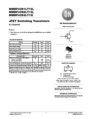 MMBF4391LT1G Datasheet PDF ON Semiconductor