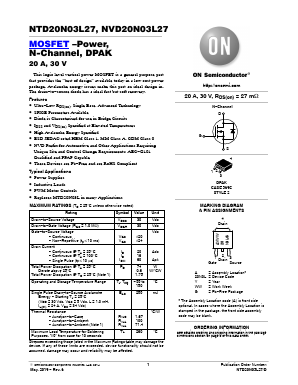 NTD20N03L27 Datasheet PDF ON Semiconductor