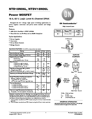 NTD18N06L Datasheet PDF ON Semiconductor