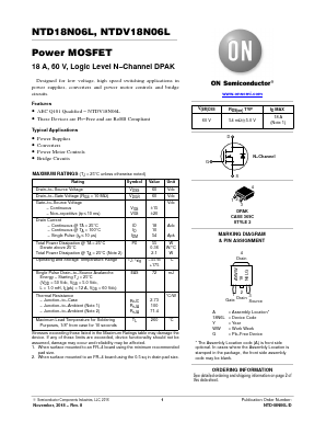 NTD18N06L Datasheet PDF ON Semiconductor