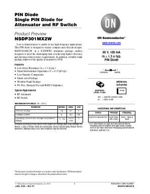 NSDP301MX2W Datasheet PDF ON Semiconductor