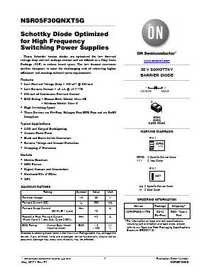 NSR05F30QNXT5G Datasheet PDF ON Semiconductor