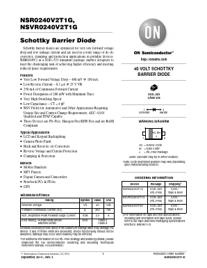 NSVR0240V2T1G Datasheet PDF ON Semiconductor