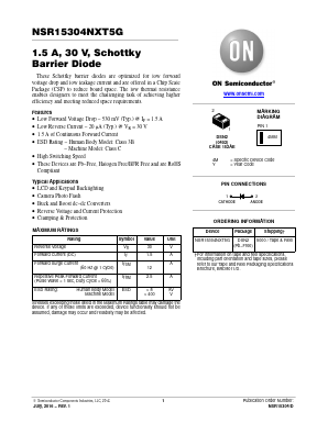 NSR15304NXT5G Datasheet PDF ON Semiconductor